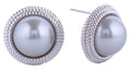 SJE310956 14K Pearl Button Post Earrings - MiMi Wholesale