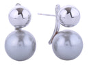 SJE310957 14K Pearl Ball Drop Post Earrings - MiMi Wholesale