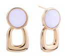 SJE310958 14K Duo Button Drop Post Earrings - MiMi Wholesale