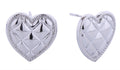 SJE310998 14K Dipped Quilted Heart Post Earrings - MiMi Wholesale