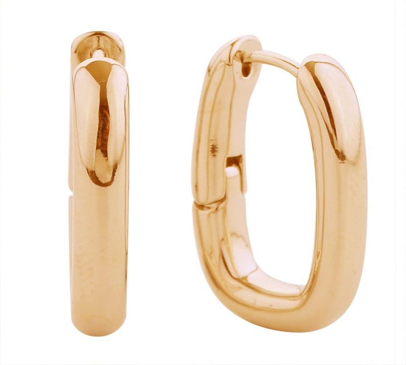 SJE311007 14K Oval Hoop Earrings - MiMi Wholesale