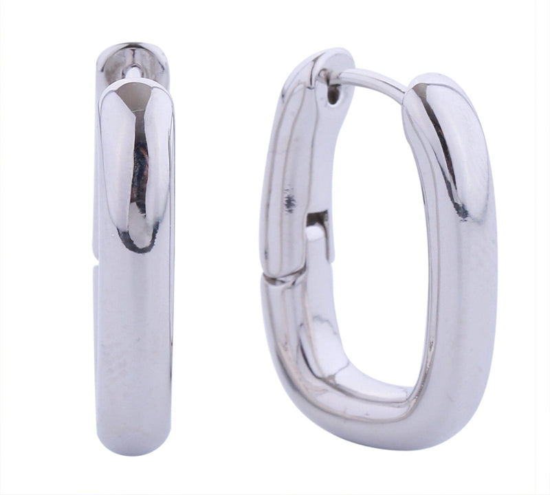 SJE311007 14K Oval Hoop Earrings - MiMi Wholesale