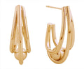 SJE311008 14K Magical Triple Hoop Post Earrings - MiMi Wholesale