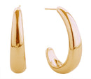 SJE311013 14K Smooth Curve Post Earrings - MiMi Wholesale