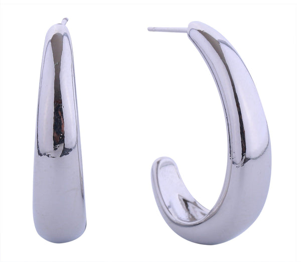 SJE311013 14K Smooth Curve Post Earrings - MiMi Wholesale