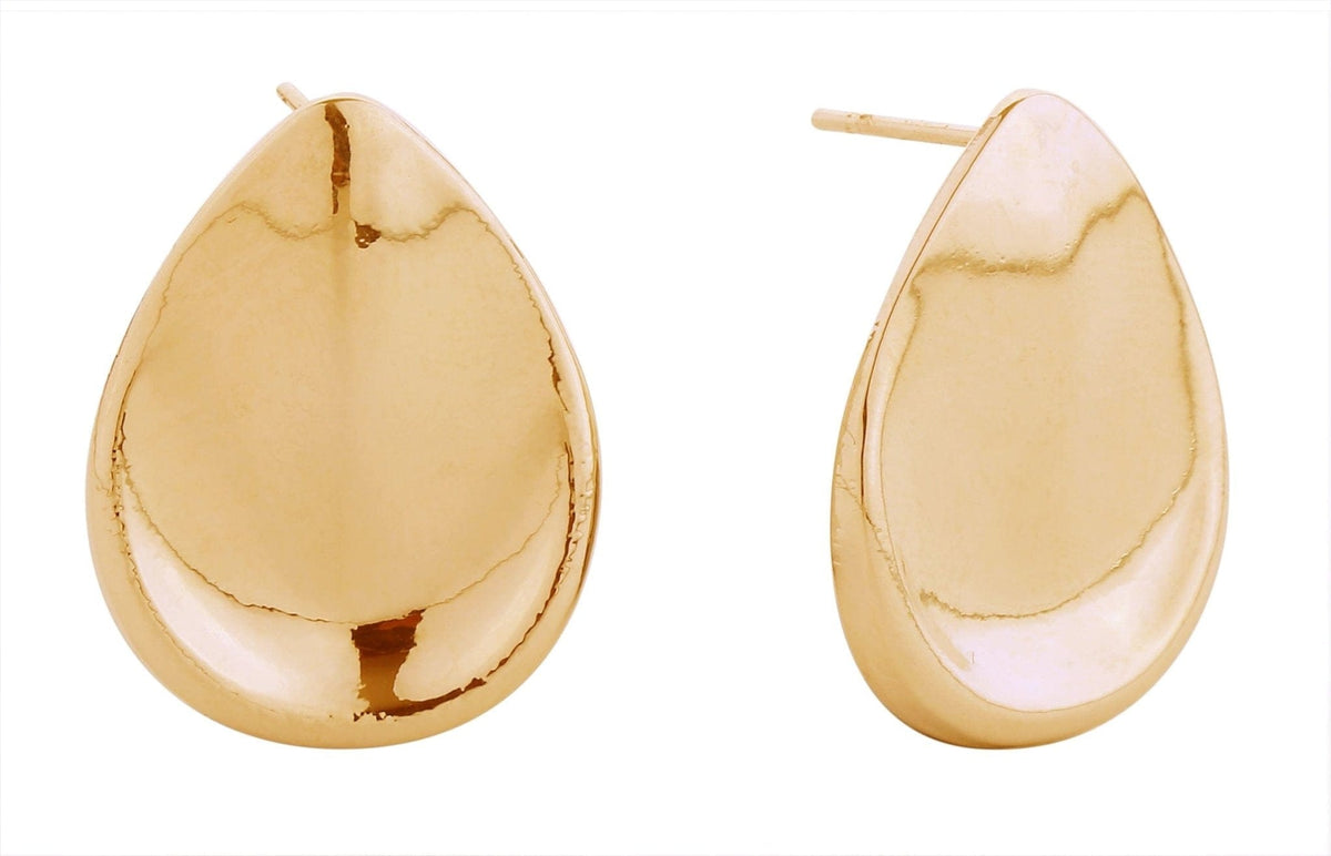 SJE311024 14K Indented Disk Post Earrings - MiMi Wholesale