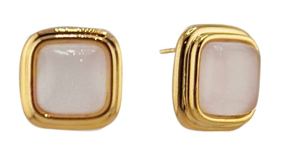 SJE311032 14K Square Resin Post Earrings - MiMi Wholesale