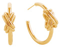 SJE311042 14K Double Knot Hoop Post Earrings - MiMi Wholesale