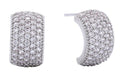 SJE311090 14K Dipped Micro Pave Cz Post Earrings - MiMi Wholesale