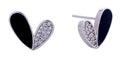 SJE311105 14K Dipped Iridescent Heart Post Earrings - MiMi Wholesale