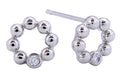 SJE311108 14K Beaded Circle Post Earrings - MiMi Wholesale