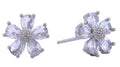 SJE311114 14K Dipped Flower Pear Cut Post Earrings - MiMi Wholesale