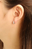 SJE311118 14K Dipped Princess Cut Climber Post Earrings - MiMi Wholesale