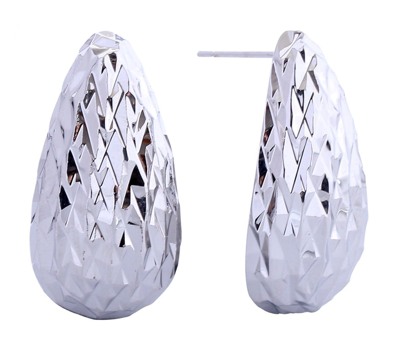 SJE311126 14K Dipped Pear Geometric Post Earrings - MiMi Wholesale