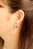 SJE311128 14K Dipped Vertical Ribbed Post Earrings - MiMi Wholesale