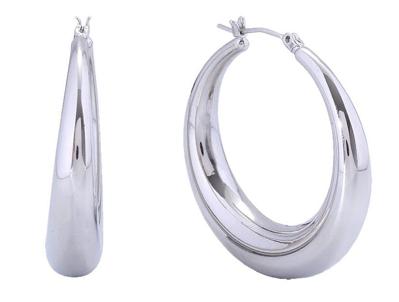 SJE311129 14K Dipped Halo Chunky Hoop Earrings - MiMi Wholesale