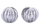 SJE311138 14K Dipped Spherical Ribbed Huggie Earrings - MiMi Wholesale