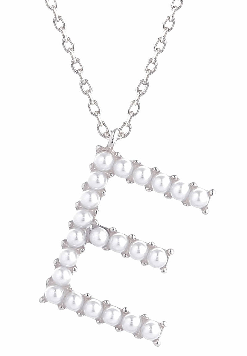 SJN330010 14K Dipped Pearl Letter Initial Necklace - MiMi Wholesale