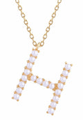 SJN330010 14K Dipped Pearl Letter Initial Necklace - MiMi Wholesale