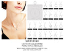 SJN330010 14K Dipped Pearl Letter Initial Necklace - MiMi Wholesale