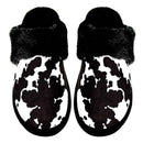 SPE0001 Cow Print Furry Slippers - MiMi Wholesale
