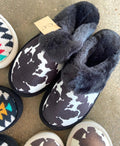 SPE0001 Cow Print Furry Slippers - MiMi Wholesale