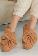 SPE0003 Suede Bow Slippers - MiMi Wholesale
