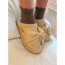 SPE0003 Suede Bow Slippers - MiMi Wholesale