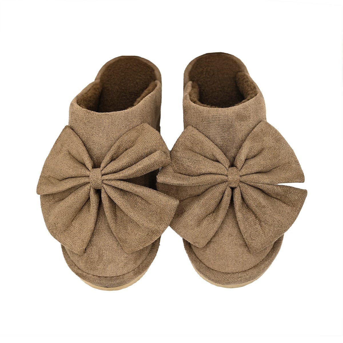 SPE0003 Suede Bow Slippers - MiMi Wholesale