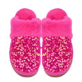 SPE0012 Sequin Furry Slippers - MiMi Wholesale