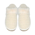 SPE0032 Waffle Knit Furry Slippers - MiMi Wholesale