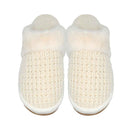 SPE0032 Waffle Knit Furry Slippers - MiMi Wholesale