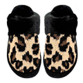 SPE2061 Knitted Leopard Furry Slippers - MiMi Wholesale