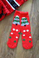 SS1001 Assorted Fuzzy Christmas Socks 12 Piece Pack - MiMi Wholesale