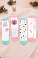SS1018 Christmas Fuzzy Socks Set - MiMi Wholesale