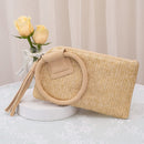 ST204 Cheyenne Straw Wristlet/Clutch With Tassel - MiMi Wholesale