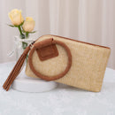 ST204 Cheyenne Straw Wristlet/Clutch With Tassel - MiMi Wholesale