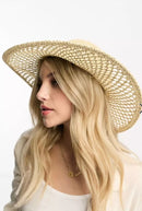 ST907 Leopard Print Ribbon Band Panama Hat - MiMi Wholesale