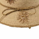 STC0020 Raffia Flower Bucket Hat - MiMi Wholesale