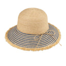 STC0021 Raffia Stripe Sun Hat - MiMi Wholesale