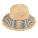 STC0021 Raffia Stripe Sun Hat - MiMi Wholesale