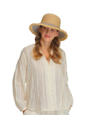 STC0021 Raffia Stripe Sun Hat - MiMi Wholesale