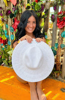 STH0028 Chloe Layered Fringe Brim Hat - MiMi Wholesale