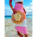 STH0029 Veda Tie Dye Brim Panama Hat - MiMi Wholesale