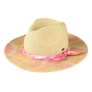STH0029 Veda Tie Dye Brim Panama Hat - MiMi Wholesale
