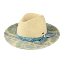 STH0029 Veda Tie Dye Brim Panama Hat - MiMi Wholesale