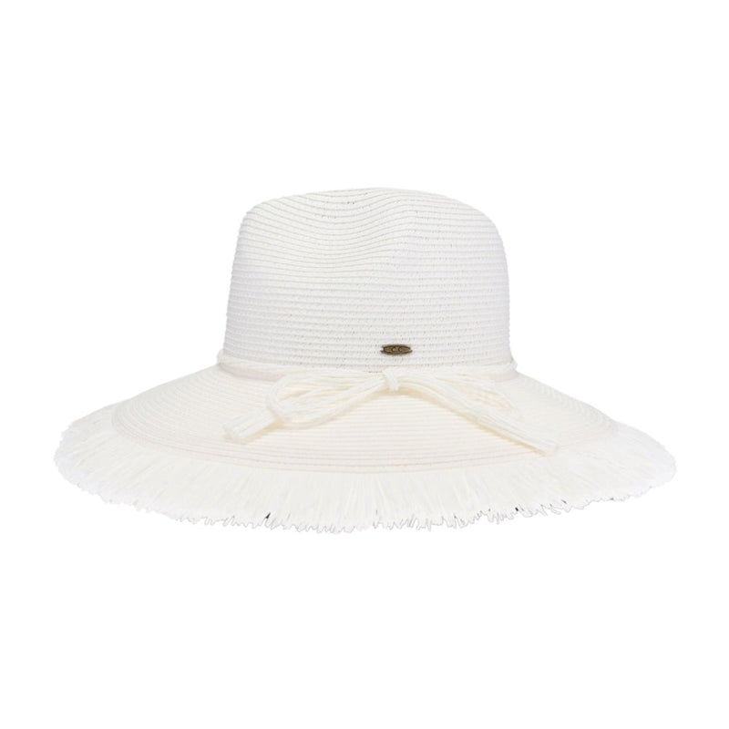 STH0030 Gloria Fringe Panama Hat - MiMi Wholesale