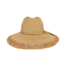 STH0030 Gloria Fringe Panama Hat - MiMi Wholesale