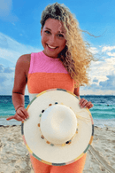 STH0041 Multi Color Trim Sun Hat - MiMi Wholesale