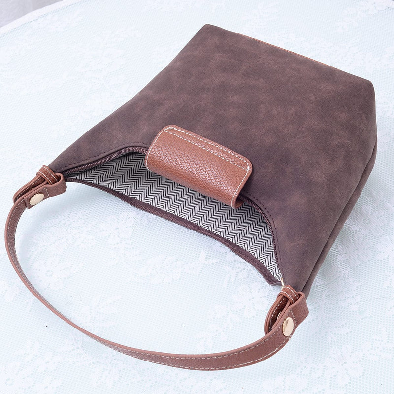 SU780 Suede Convertible Clutch/Shoulder/Crossbody Bag - MiMi Wholesale